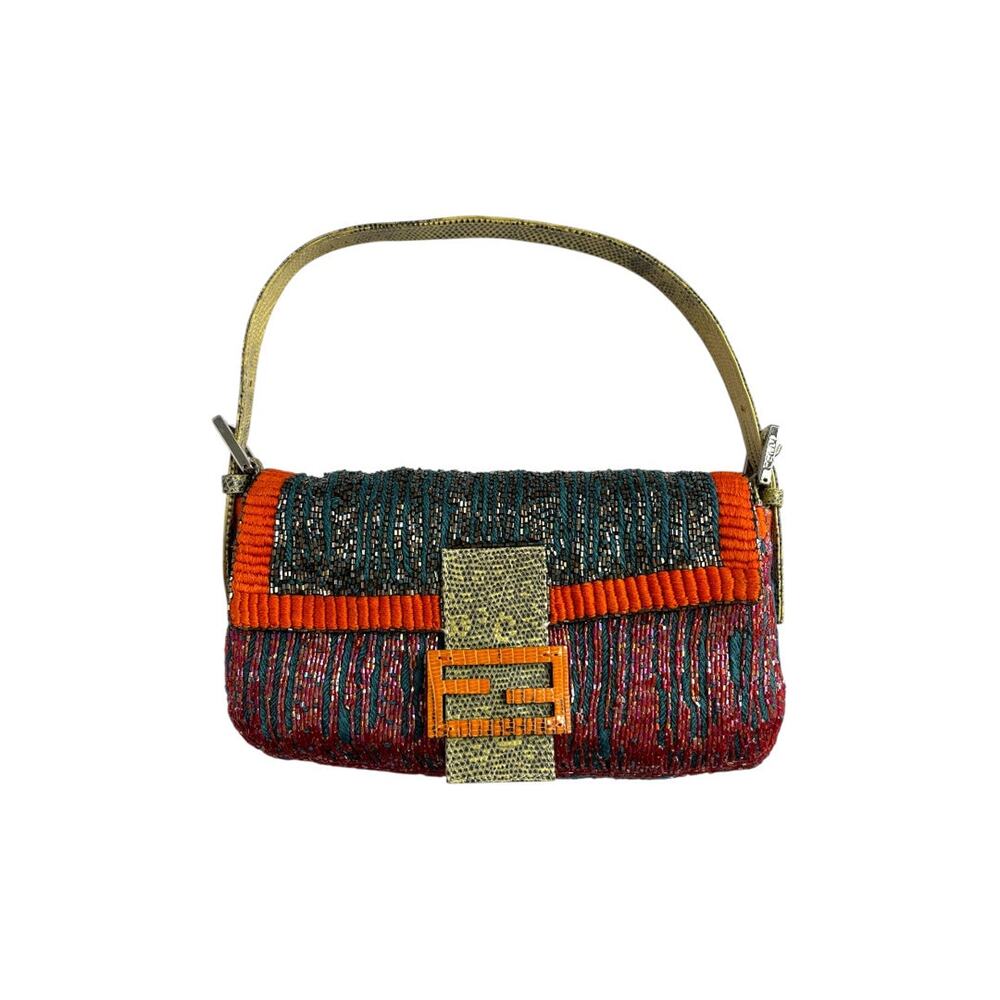 Vintage Fendi Multicolor Beaded Shoulder Bag